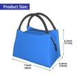 thumbnail image 2 of Yiaed Dodgerblue Print Lunch box lunch bag Portable Insulated Lunch Box for Women Men Cooler Tote Bag with Front Pocket for Work Picnic Travel, 2 of 6