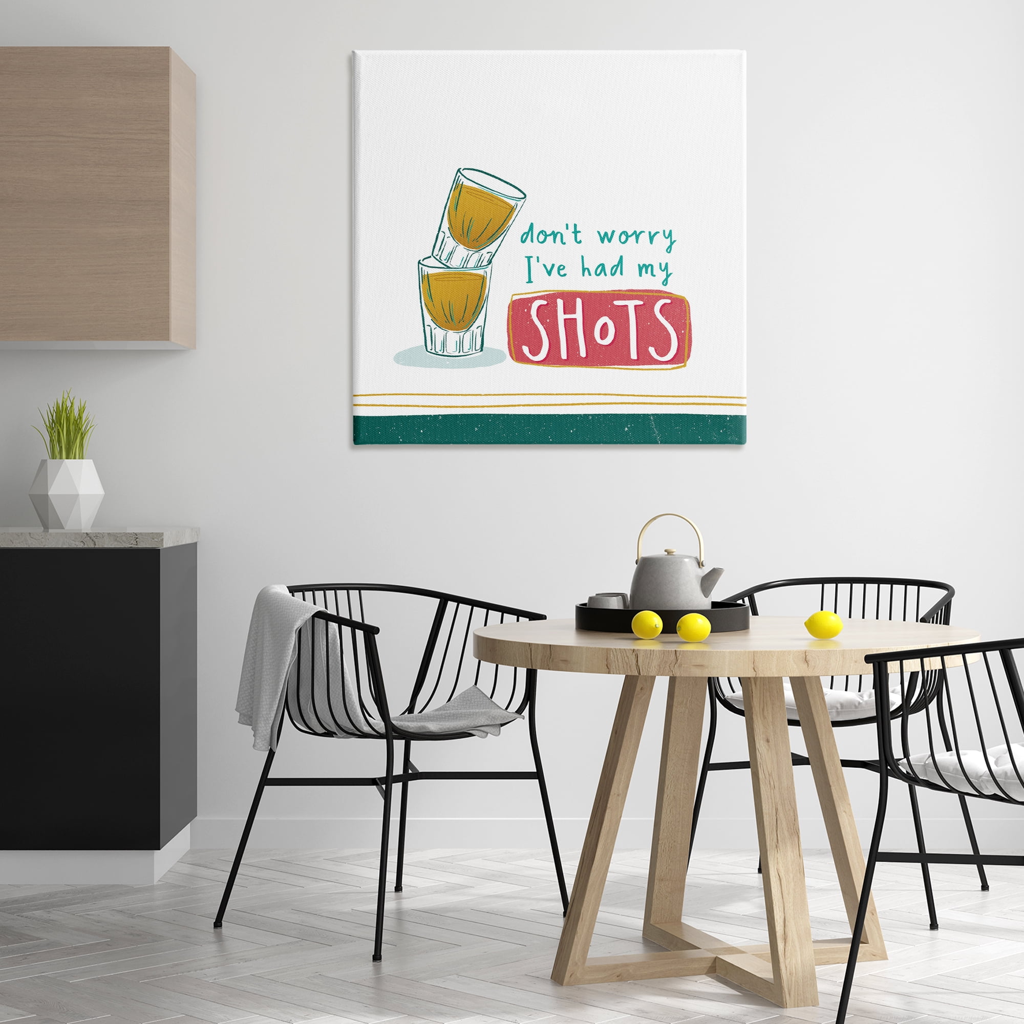 Stupell Industries Alcohol Shots Humor Food & Beverage Painting Wrapped Canvas Art Print Wall Art, 36 x 36