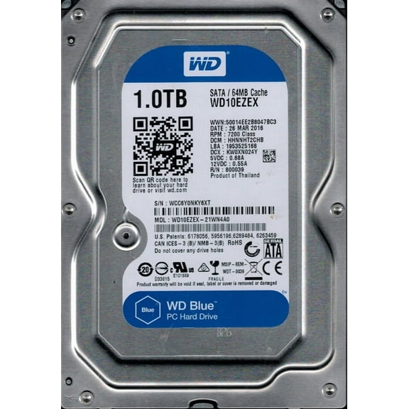Western Digital WD10EZEX-21WN4A0 1TB DCM: HHNNHT2CHB