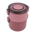 thumbnail image 2 of Adult Bento Box, Heat Preservation Stainless Steel Stackable Lunch Box  For Travel For Home For Office Red, 2 of 8