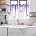 thumbnail image 2 of Wisteria Kitchen Curtains Window Panels, Purple Flowers Butterflies Vintage Spring Insulated Window Treatment Curtain, Grommet Curtains for Bedroom/Living Room/Bathroom, 2 Piece 42"Wx45"L, 2 of 8