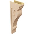 thumbnail image 5 of 6"W x 12"D x 36"H Thin Mayflower Rough Cedar Woodgrain TimberThane Corbel, Primed Tan, 5 of 6