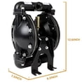 thumbnail image 2 of Air Operated Double Diaphragm Pump QBY4-25L 1 inch Outlet 35 GPM Pneumatic Transfer Max 120 PSI Industrial Use Chemical Waste Oil Dual Dissepiment Nitrile Fluorine Rubber by Cast Iron Aluminum Alloy, 2 of 8