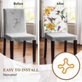 thumbnail image 5 of Hummingbird Chair Covers Set of 6 Flower Chair Back Covers Stretch Removable Washable Slipcovers Protector for Dining Room Kitchen Party Decor, 5 of 5