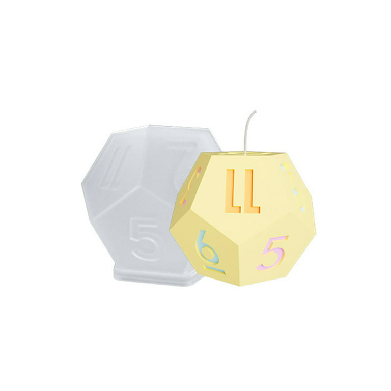 EUBUY Epoxy Resin Silicone Dice Mold Large Polyhedron Dice Candle Mold  Handmade Pentagon Dice Mold Triangle Dice Mold Table Games for DIY Home  Decors Gift Type 1 