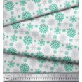 thumbnail image 3 of Soimoi Cotton Duck Fabric Snowflake Artistic Print Fabric by Yard 42 Inch Wide, 3 of 3