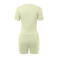 thumbnail image 5 of vigerkar Women's Summer 2 Piece Outfits Shorts Sets Matching Set Loungewear 2025 Light Green, M, 5 of 5