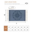 thumbnail image 2 of Nautical Compass Washable Area Rug 3'x5', Navy Blue Striped Coastal Compass Woven Cotton Tassels Kitchen Rugs, Non Slip Indoor Door Mat Throw Carpet for Entryway Living Room Nursery Laundry Room, 2 of 9
