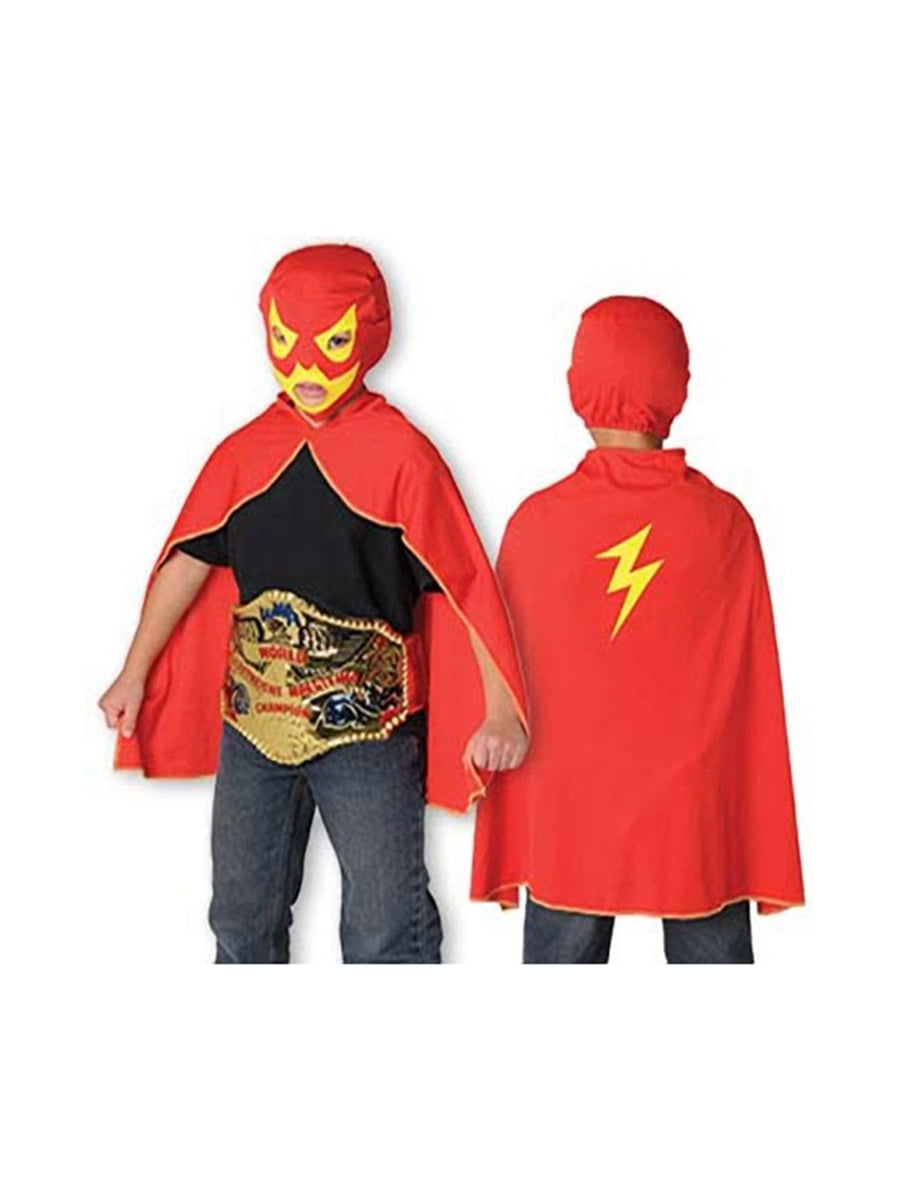 Luchadora Mexican Lucha libre adult size wrestling red cape cloak 6 ft 