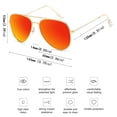 thumbnail image 4 of Gafas de sol Ziwanule Polarized Aviator para hombres/mujeres, color naranja, 4 of 7