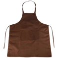 thumbnail image 3 of Plain Apron Front Pocket for Butchers Kitchen Cooking Craft Baking Waiter - Brown, 3 of 5