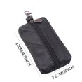 thumbnail image 3 of Unisex Leather Key Case Wallet Pouch Bag Keychain Holder with Key Ring Zipper, 3 of 4