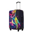 thumbnail image 2 of Daiia Neon Pop Art Pitbull Luggage Cover, Thickened Washable Travel Luggage Covers, Elastic Unique Baggage Covers for 18-20 inch Luggage-Medium, 2 of 9