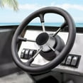 thumbnail image 3 of 5 Spoke Boat Steering Wheel, Easy Installation 11 Inch Boat Steering Wheel  for Pontoon, 3 of 7