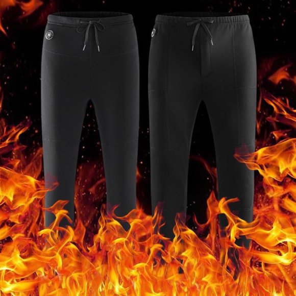 Tidyack,Heating Knee Pants, Warm Legwear, Adjustable Constant Heat, Stretchy Fabric, For Office/Travel, Low Voltage Heating, Comfortable Wear, Synonymous with Thermal Socks | cotton, Black