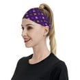 thumbnail image 3 of Goofa Purple Mardi Gras Pattern Sweatbands Sports Headband for Men & Women,Moisture Wicking Athletic headband,Breathable Sweatband,Sports accessories,Workout gear, 3 of 9