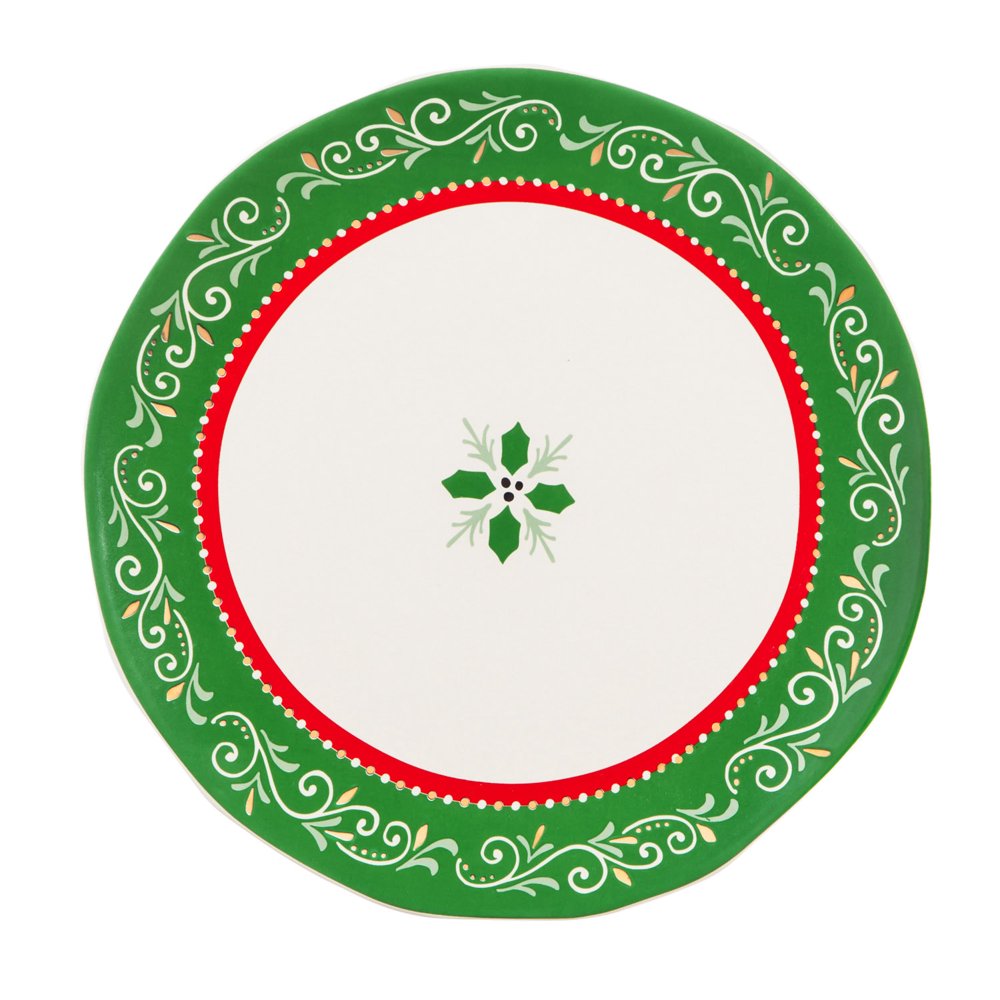 Evergreen Christmas Traditions Ceramic 10" DInner Plate