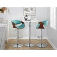 thumbnail image 2 of Curvo Adjustable Bar Stool, Chrome Bar Stools, Bar Chairs, Swivel Bar Stools, Bar Stools Set of 2, 2 of 6