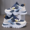 thumbnail image 2 of NOLDARES Boys Girls Shoes Sneakers Slip on Athletic Tennis Walking Shoes Lightweight Kids Shoes Grey Big Kid(Blue,2), 2 of 9