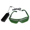 thumbnail image 1 of YJ005 LED Shutter Glasses - Emerald Green, 10 Color Options with 4 Lighting Modes (Steady, Slow Flash, Burst Flash, Off) - Ergonomic PC Frame, AC Lens, PVC Light Strip - Perfect for Halloween,, 1 of 6
