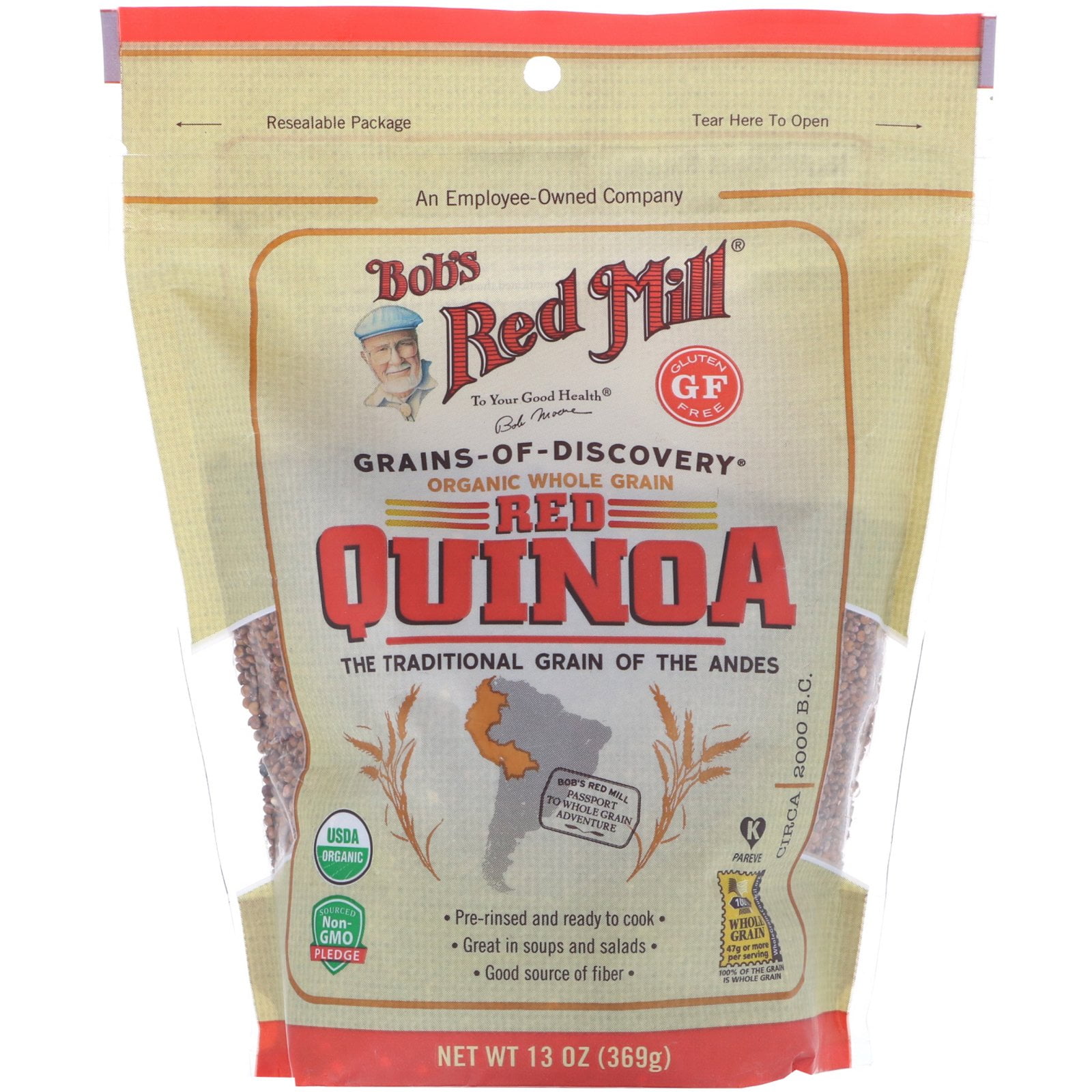 Bob's Red Mill Organic Red Quinoa 13 oz Pack of 1