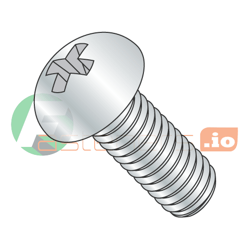 12-24 x 1/2" Machine Screws / Phillips / Round Head / Steel / Zinc (Quantity: 5,000 pcs)