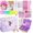 Purple, variant on JYPS Art Supplies for Kids,66PCS Drawing Kits with Unicorn Storage Case for Girls Age 4-12,Coloring Art Case,Crayon,Colored Pencils,Coloring Book Sketch Book Drawing Stuff,Gift Toys for Girls 4 up