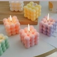 thumbnail image 3 of Luxury handmade soy Bubble candle, Pink (Blue wind chime scent), 3 of 5