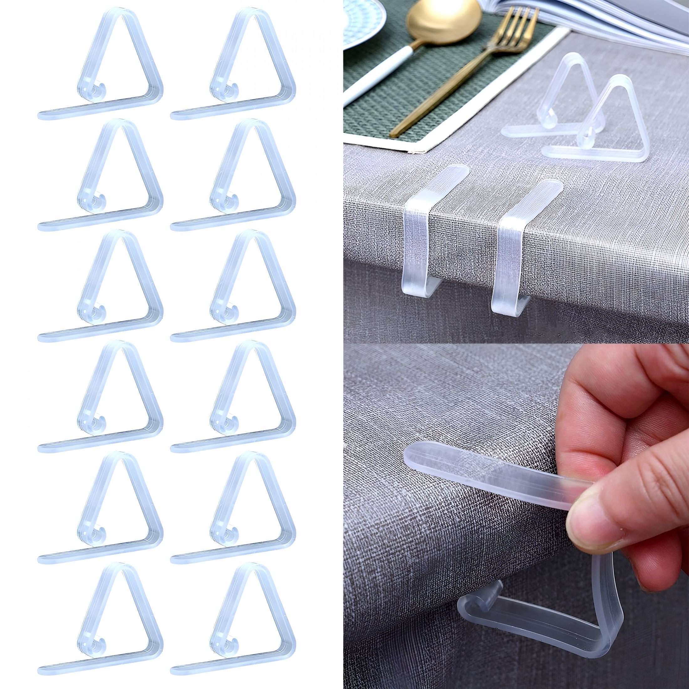 12 Pack Stainless Steel Tablecloth Clips – Outdoor Picnic Table Cover Holder