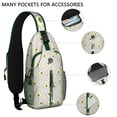 thumbnail image 2 of Crossbody Sling Backpack for Women Men Avocados Face Avocado Plant Shoulder Sling Crossbody Casual Chest Bag for Travel Sports Running Hiking, 2 of 6