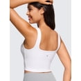 thumbnail image 2 of Sujetador deportivo CRZ YOGA Butterluxe Longline Cuello cuadrado blanco, 2 of 5