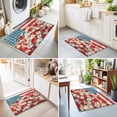 thumbnail image 4 of Entryway Rug 2'x3', Indenpendence Day Kitchen Runner Rugs Non-Slip Carpet Mats, 4th of July Red Blue American Flag Bedside Rugs Runners Washable Floor Carpet for Bathroom Laundry Room, 4 of 8