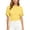 Yellow, variant on hlysgo Womens Short Sleeve Tops Casual Tie Back Cinched Waist T Shirts Summer Trendy Boat Neck Blouse Blue,M