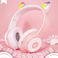 thumbnail image 1 of Twowood auricular CT-930 Auriculares Compatible con Bluetooth 5.0 Lindo gato Forma de oreja Auriculares plegables para teléfono, 1 of 6