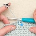 thumbnail image 3 of 10pcs Crochet Rings Adjustable Thumb Rings for Knitting Hobbyists Yarns Rings Convenient Finger Holders for Hand Weaving, 3 of 8