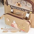thumbnail image 3 of Langgg Primary School Storage Pack Cartoon Printing Kit Large Pencil Case Dolphin Bag Pockets Case Book Capacity Tutoring Kit type+3, 3 of 6