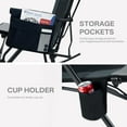 thumbnail image 5 of EVER ADVANCED Folding Camping Rocking Chair, Portable Outdoor Rocker with High Back, Supports 400 lbs, Black, 5 of 11