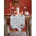 thumbnail image 4 of Table Runner Dresser Scarves Christmas Snowman Xmas Tree Cotton Linen Burlap Table Cover Winter Snowflake on Gray Table Runners for Family Kitchen Dining Holiday Party Banquet Decor, 4 of 5