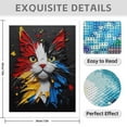 thumbnail image 3 of Diamond Art Kits for Adults - 5d Colorful Abstract Cat Portrait Diamond Painting for Adults, Diamond Art for Adults Beginners, Diamond Painting Kits for Adults for Home Wall Decor, 3 of 7