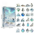 thumbnail image 3 of Polar Bear Christmas Advent Calendar, 24 Days Christmas Countdown Calendar, Christmas New Year Birthday Gift, 2D Christmas Pendant Countdown Gift Box, 3 of 6