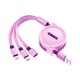 thumbnail image 5 of ¡Oferta Imperdible!, Cable USB retráctil 3 en 1 de cinco velocidades, cable de datos universal, cable de carga rápida portátil con conector de puerto tipo C/Micro USB/IOS, máx. 120 cm Akmoler, 5 of 8