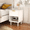 White+MDF+1 Drawer #1, variant on Modern White Nightstand with Gold Handle, One Drawer and Open Shelf for Bedroom - 22.83 H MDF Nightstand for Small Space