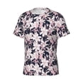 thumbnail image 5 of Vsdgher Lilies Flowers Print Men's Dry Fit Mesh Athletic Shirts Moisture Wicking Tennis T-Shirt Tops, 5 of 9