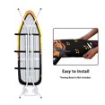 thumbnail image 4 of HELLHERO Ironing Board Covers Iron Pad Board Cover Elastic Edge Protective Cover 15x54 Inch Non-Fading Reusable Non Fading Cloth Cover, Pumpkin Black Cat, 4 of 5