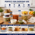 thumbnail image 5 of Vezee 32 Oz Deli Containers with Lids, BPA Free Leak Resistant Plastic Food Storage Containers for Soup, Salad, Meal Prep and Leftovers, Clear, 72 Count, 5 of 8
