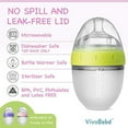 thumbnail image 5 of VivoBebé Anti Colic Baby Bottles -2 Pack, 5oz 0-3 Months -Dual Vent, Breast-Like Soft Silicone Nipple -PVC and BPA Free -Easy Clean -Microwave, Dishwasher Safe -Green, 5 of 5