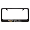 thumbnail image 2 of Cadillac with Crest Zinc License Plate Frame with Glossy Black Finish (2 hole), 2 of 3