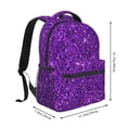 thumbnail image 2 of Gaeub Purple Glitter Ergonomic Lightweight Laptop Backpack - Multiple Pockets for School, Work, Travel, Outdoor Activities -One Size, 2 of 5