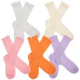 thumbnail image 1 of IDEANATEGRATE 5Pares Calcetines De Media En Colores Surtidos Para Uso Cómodo Y Protección Diaria, 1 of 6