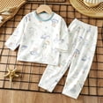 thumbnail image 5 of ITSAME Girls Outfit Cotton 3/4 Sleeve Crewneck Top and Pants 2-Piece Fashion Print Comfy Loungewear Set Size 12M, 5 of 5